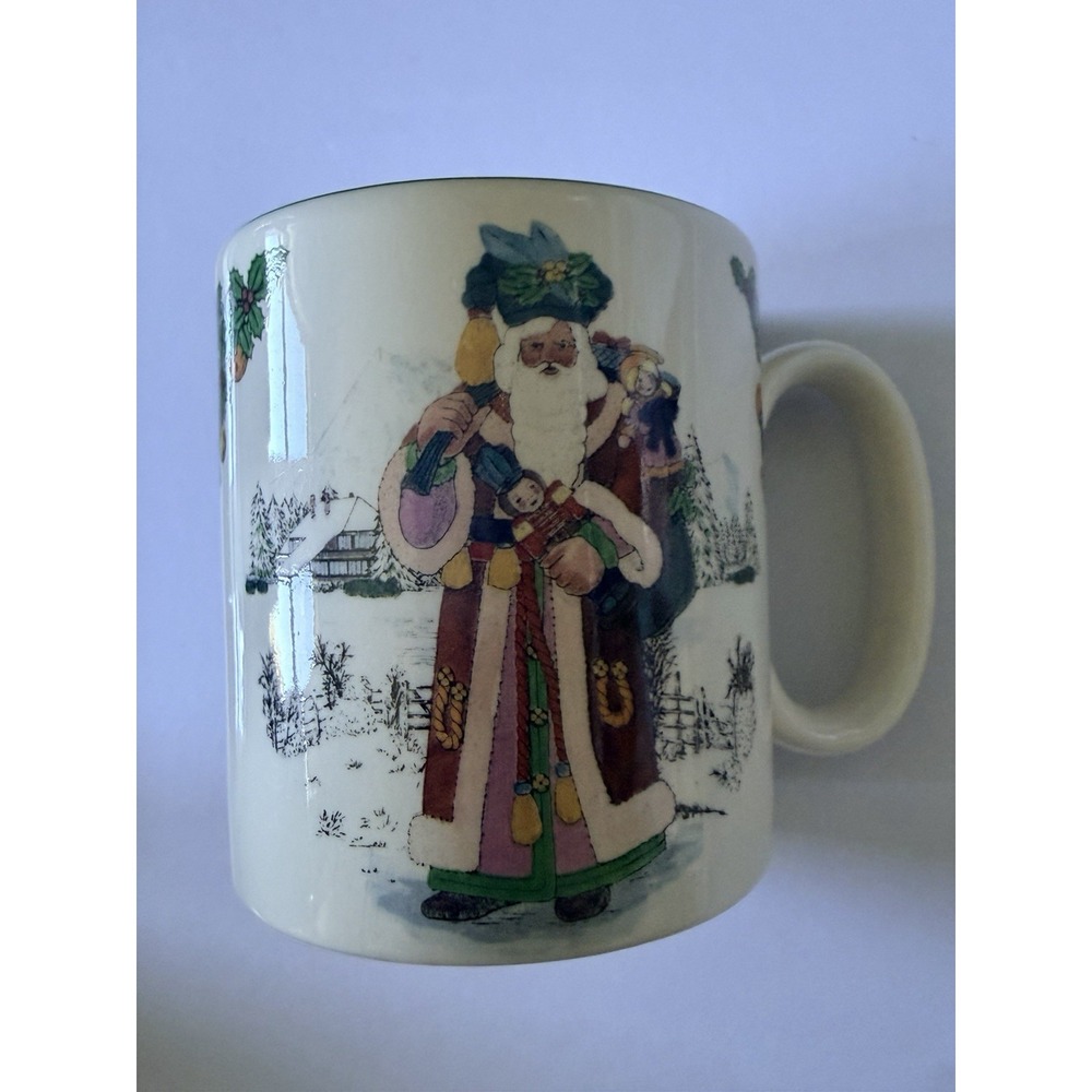 Spode Santas Around the World German Santa Claus Mug England - Sm Flea Bite/chip